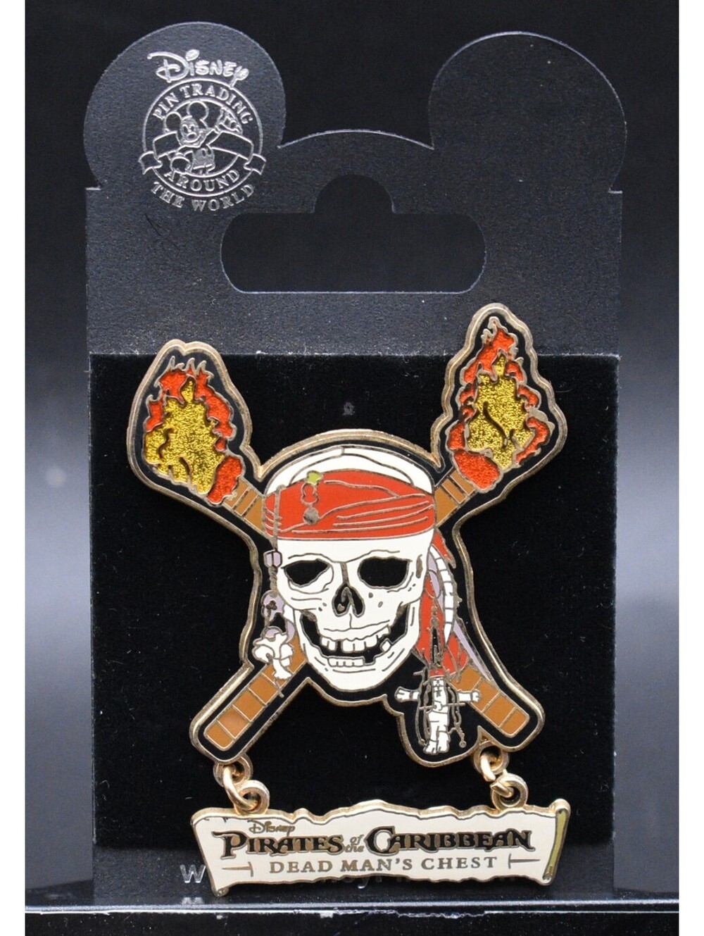 Disney Pirates Of The Caribbean Dead Man's Chest Skull Pin (C9)
